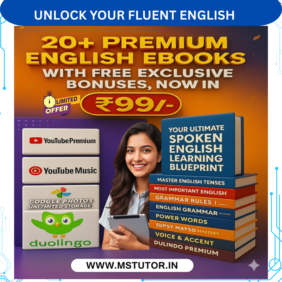 20+ Ultimate English Ebooks Bundle + Free Exclusive Bonuses (Just ₹99/-)